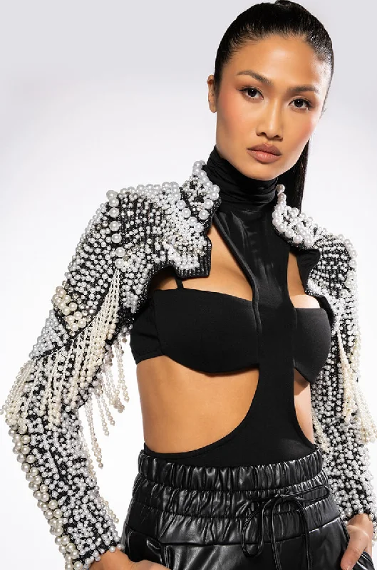 Free Design JUNIOR LEAGUE ALIX PEARL BLAZER JACKET