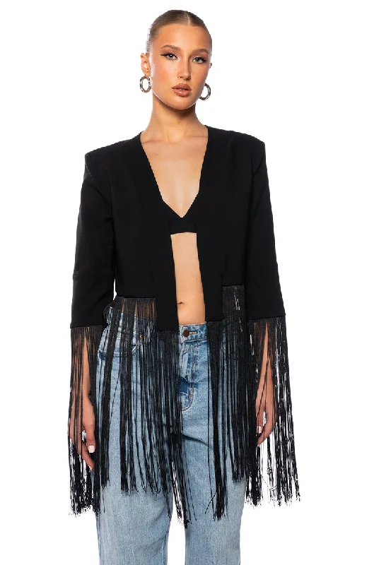 Fashionable In The Times FRINGED UP BLAZER