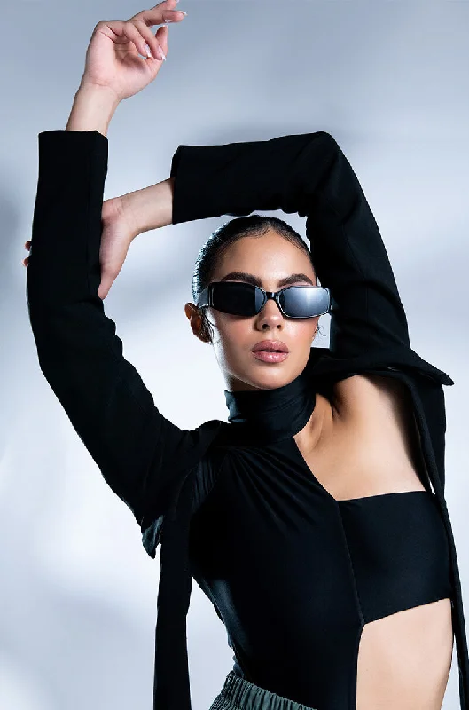 Effortless Style PEARL HEM ULTRA CROP BOLERO JACKET
