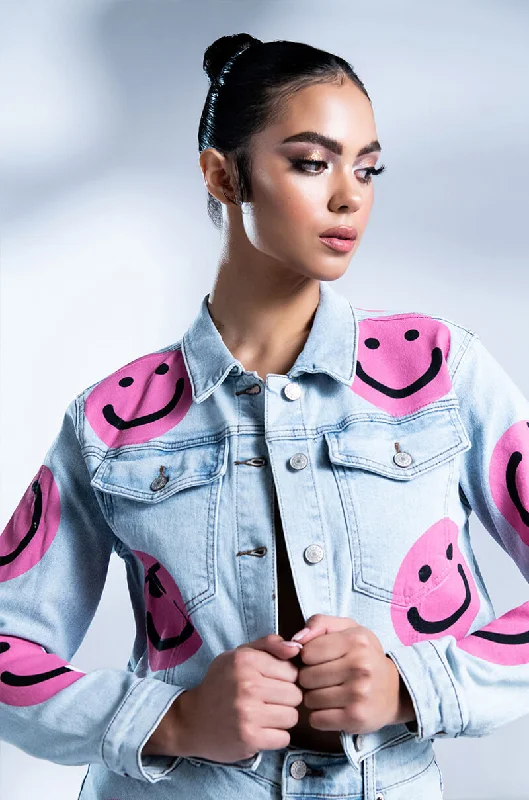 Daily Comfort SMILEY FACE DENIM JACKET