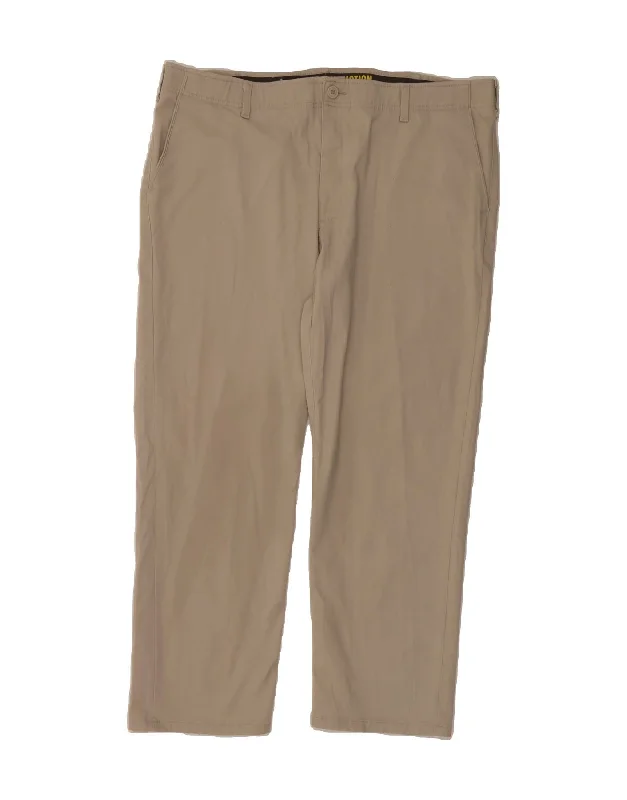 British Fashion LEE Mens Extreme Motion Straight Tapered Chino Trousers W42 L30 Beige