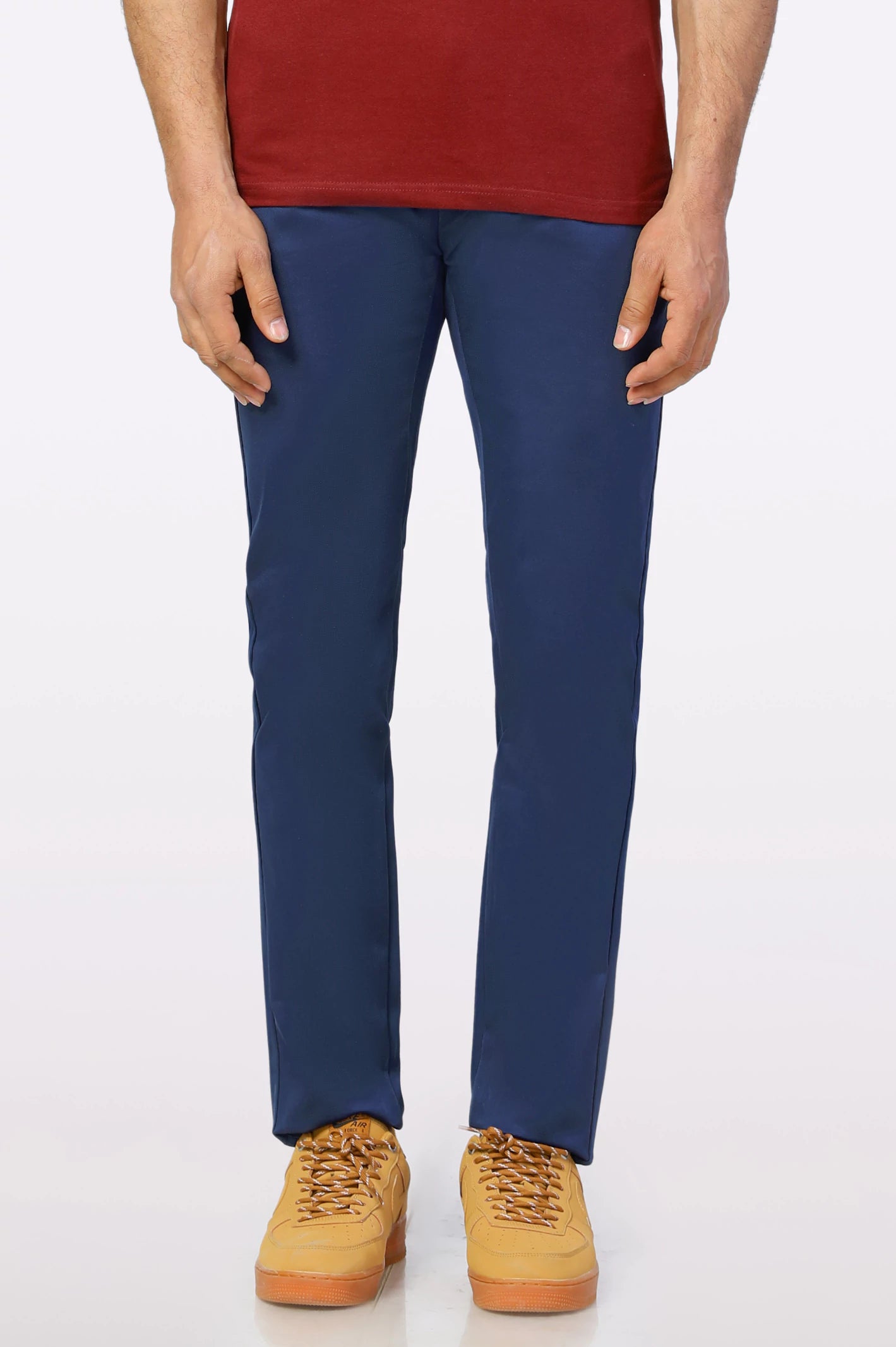 European And American Style Royal Blue Smart Fit Cotton Chino