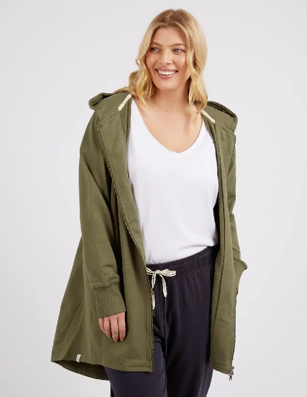 Casual Chic Mara Zip Hoodie Four Leaf Clover
