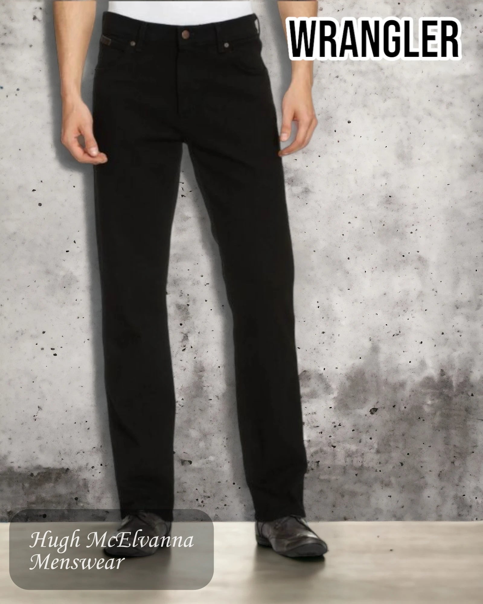 French Style Wrangler TEXAS Black Stretch Jean - W12109004