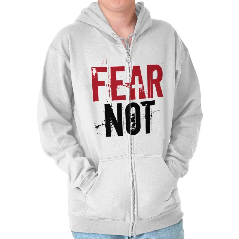 Age-reducing Style Fear Not Zip Hoodie