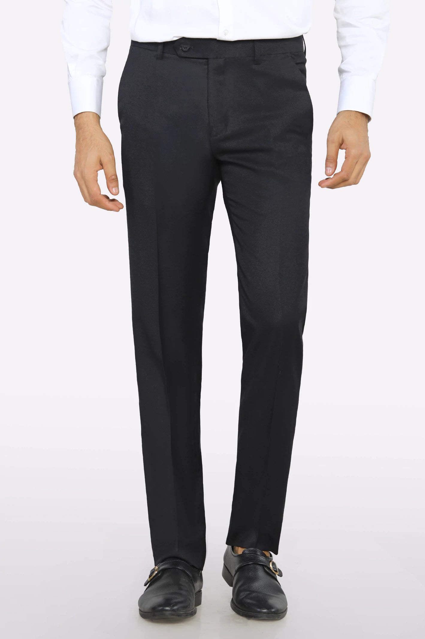 Ethnic Style Black Smart Fit Formal Trouser
