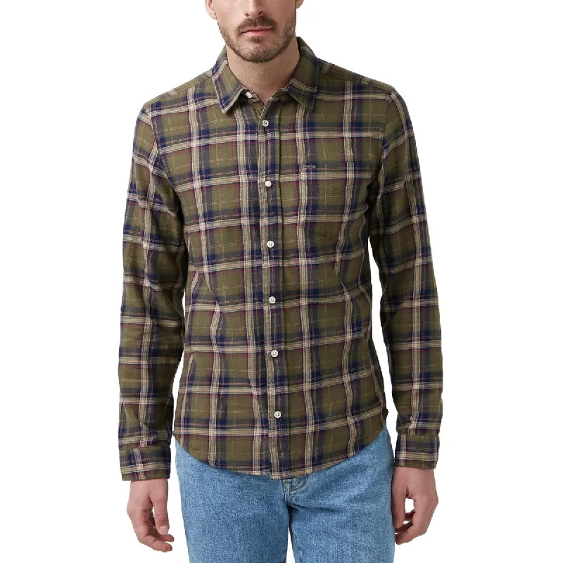 Buffalo David Bitton Mens Cotton Plaid Button-Down Shirt