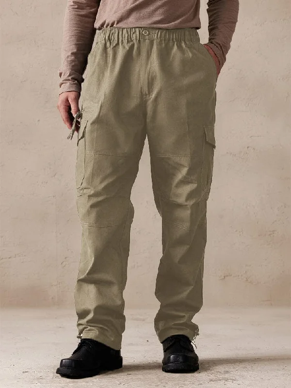 Casual 100% Cotton Multi Pockets Pants