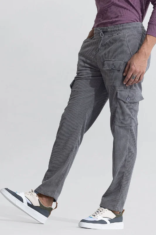 Cullin Grey Corduroy Cargo Pant