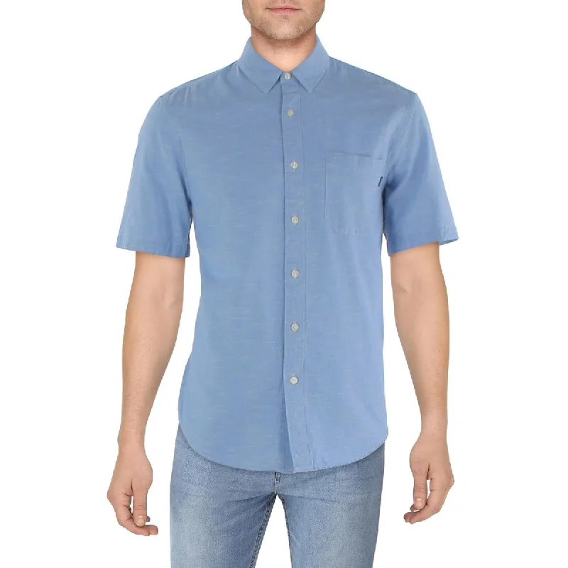 Dockers Mens Regular Fit Short Sleeve Button-Down Shirt