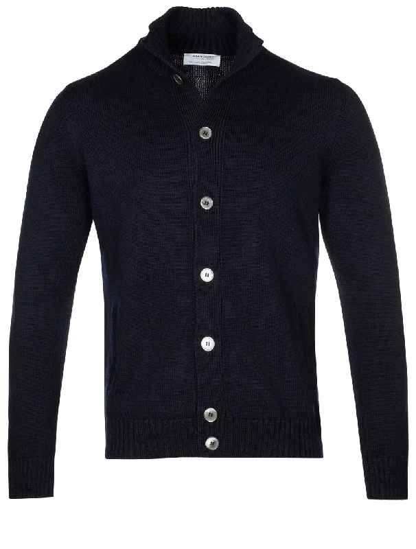 Button Up Cardigan Navy