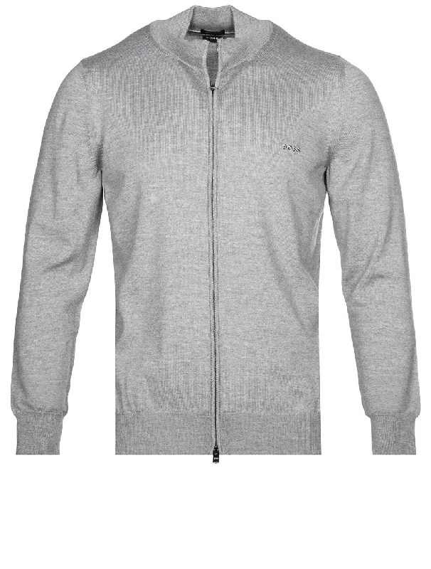 Balonso Zip UP Cardigan Silver