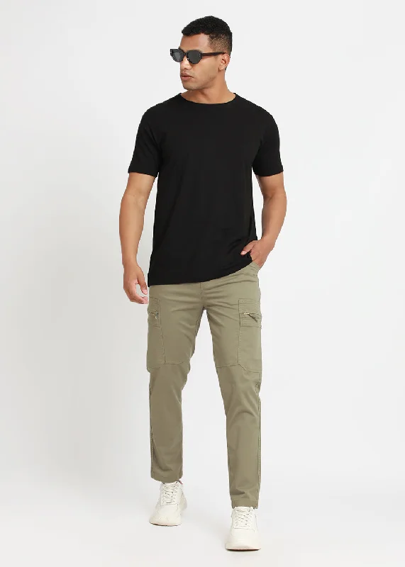 Olive Drab Zip Cargo Pants