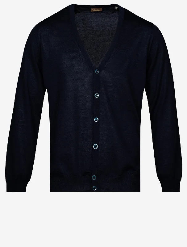 Knitted Cardigan Merino Navy