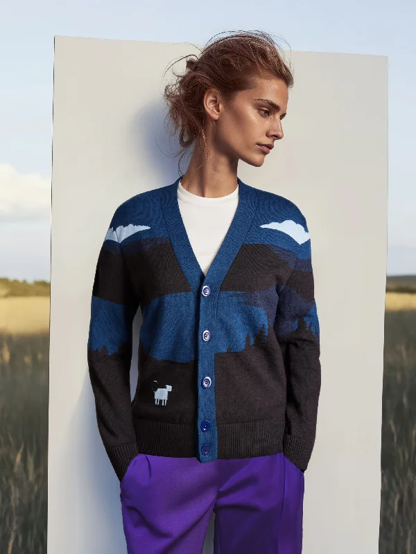 The Sheepscape Cardigan - Tasman Blue