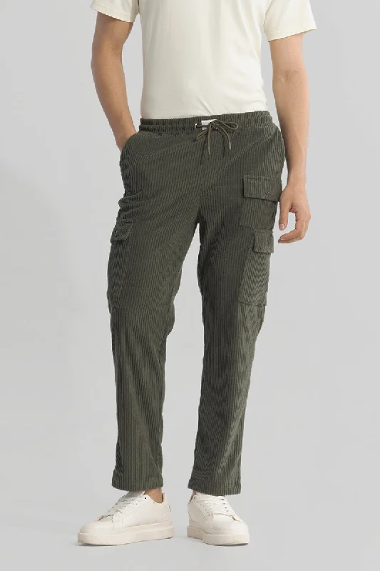 Urban Cord Olive Corduroy Cargo Pant