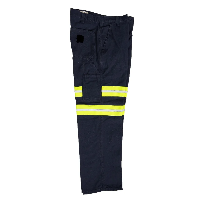 Used Brand Name Hi-Visibility Work Dungarees - Navy Blue