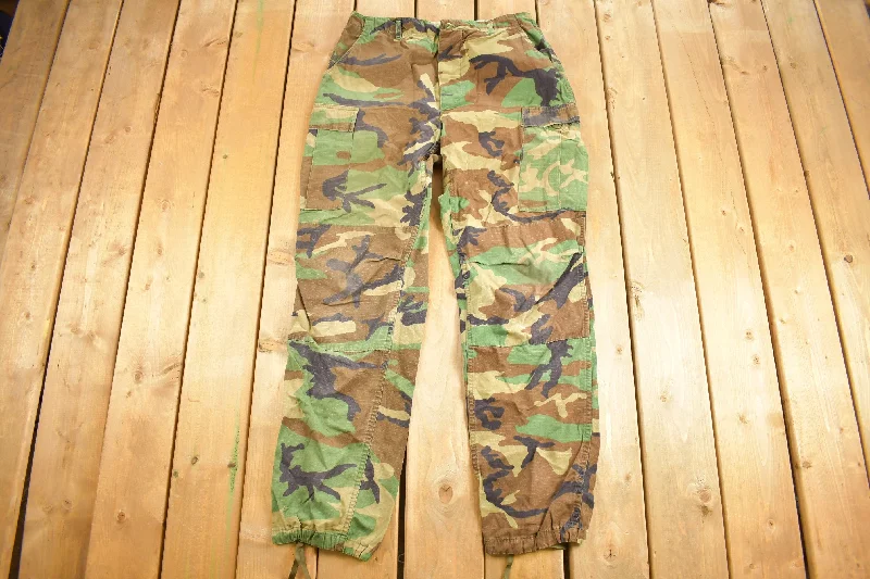 Vintage 1986 US Army Woodland Camouflage Cargo Pants Size 26 - 34 x 34.5 / Army Pants / Military Pant's / Vintage Cargos