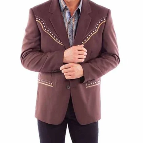 Scully Men's Chocolate Western Blazer