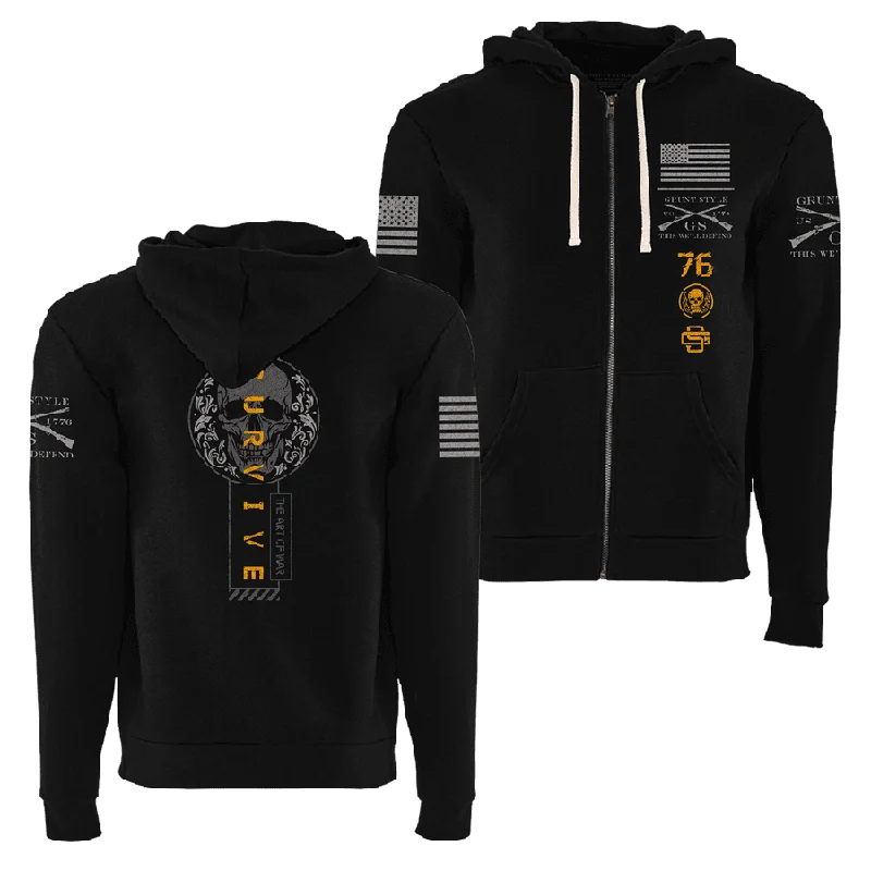 Trendy Wear I Survive Full-Zip Hoodie - Black