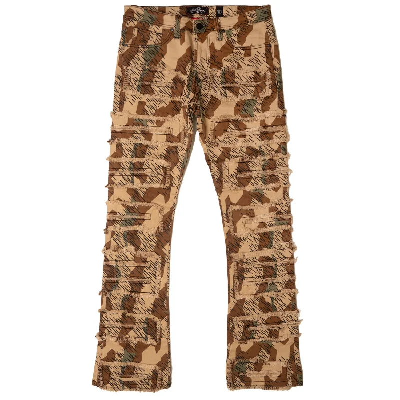 Comfortable And Simple F1732 Cashay Stacked Jeans - Camo