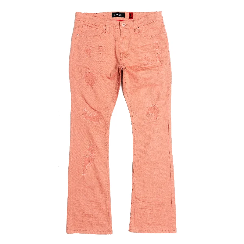 Hooded design M1948 Benini Twill Stacked Jeans - Rose