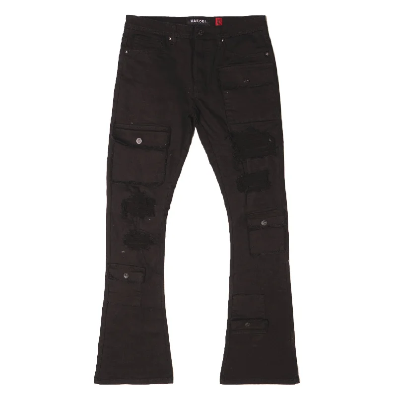 Comfortable down M1968 Cesare Stacked Jeans - Black