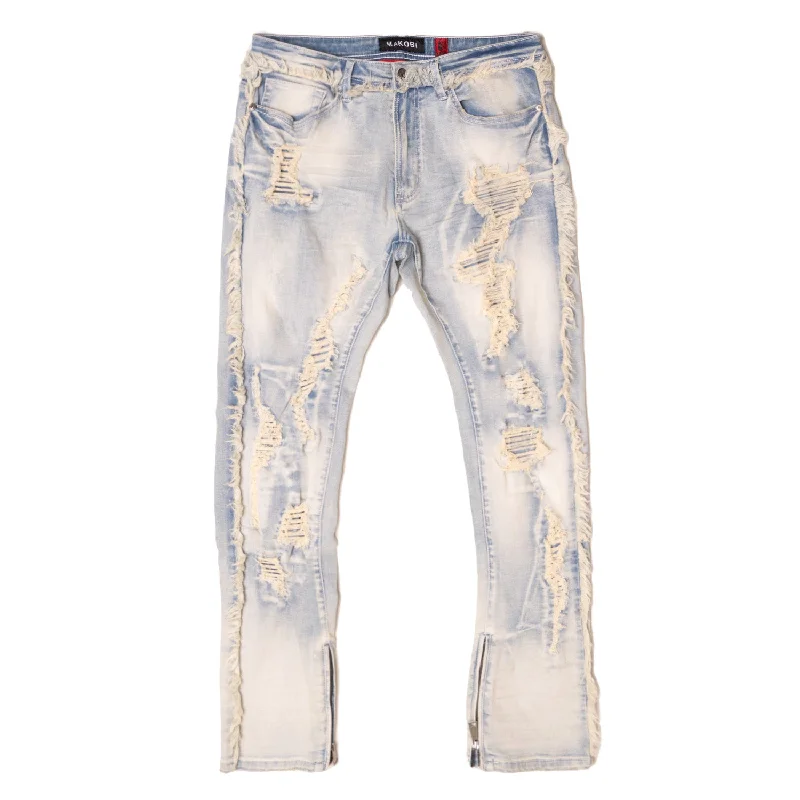 Low-key Luxury M1973 Danielli 34" Semi Stacked Jeans - Light Wash