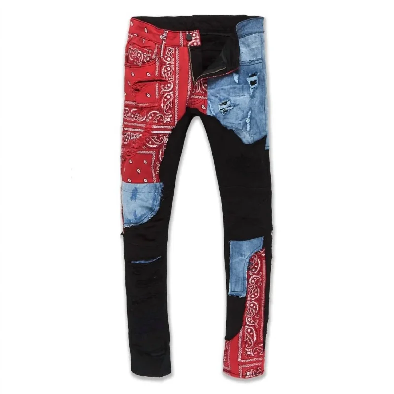 Autumn Selection Men's Ross Represent Denim Jeans In Crimson