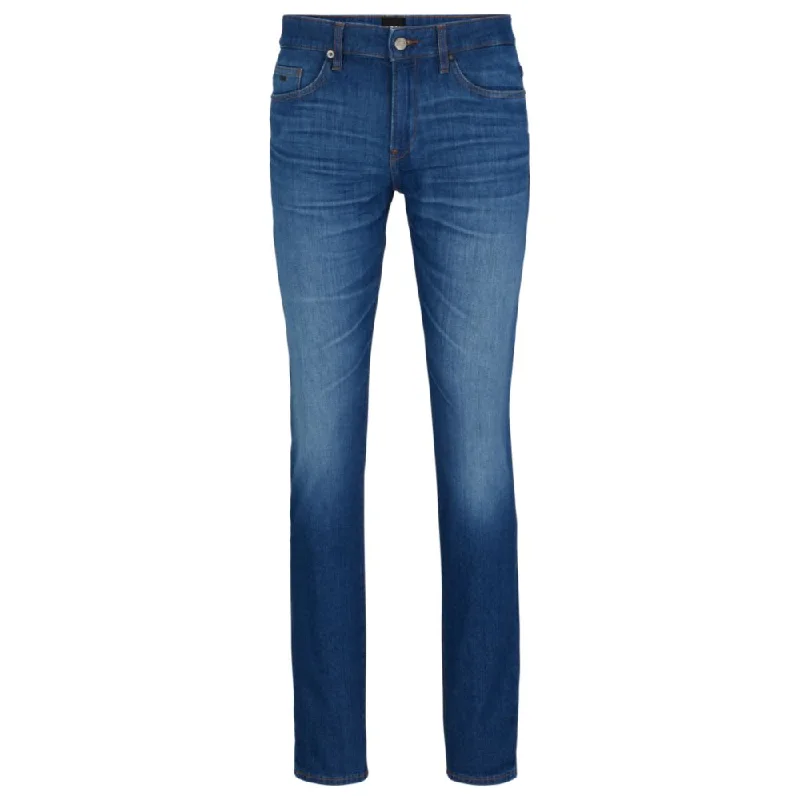Mid-length Style Slim-fit jeans in super-soft blue Italian denim