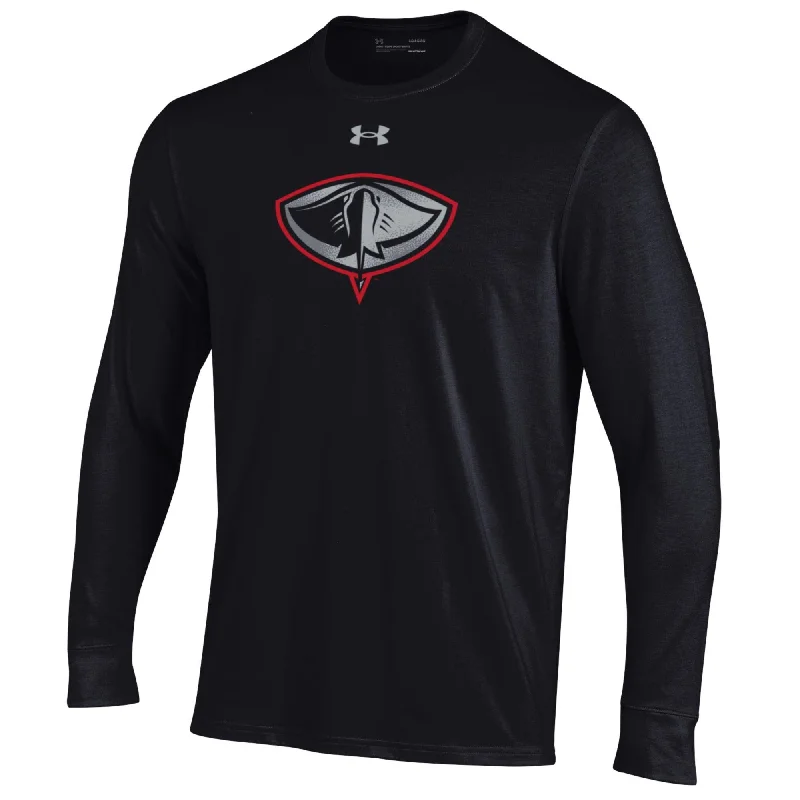 Black Under Armour Chrome Performance Cotton L/S Tee