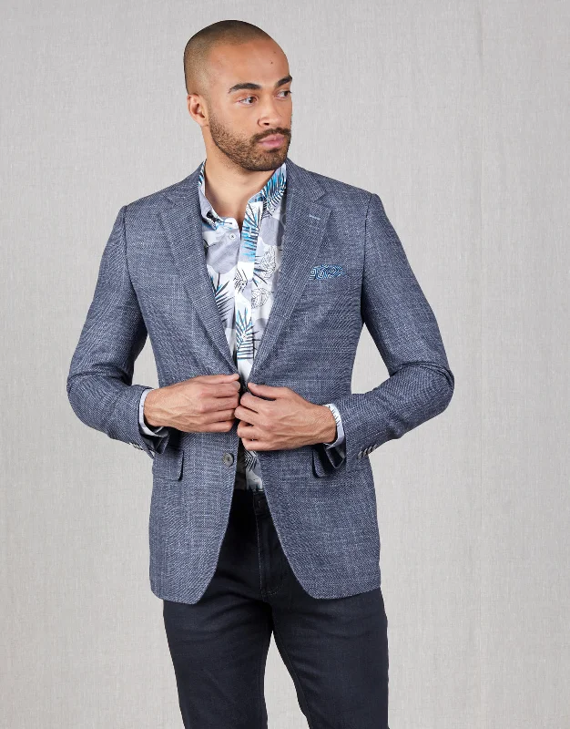 Hawker Blue Textured Blazer