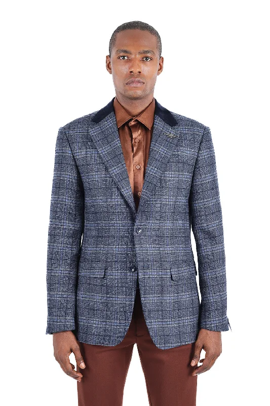 Quilted Plaid Blazer