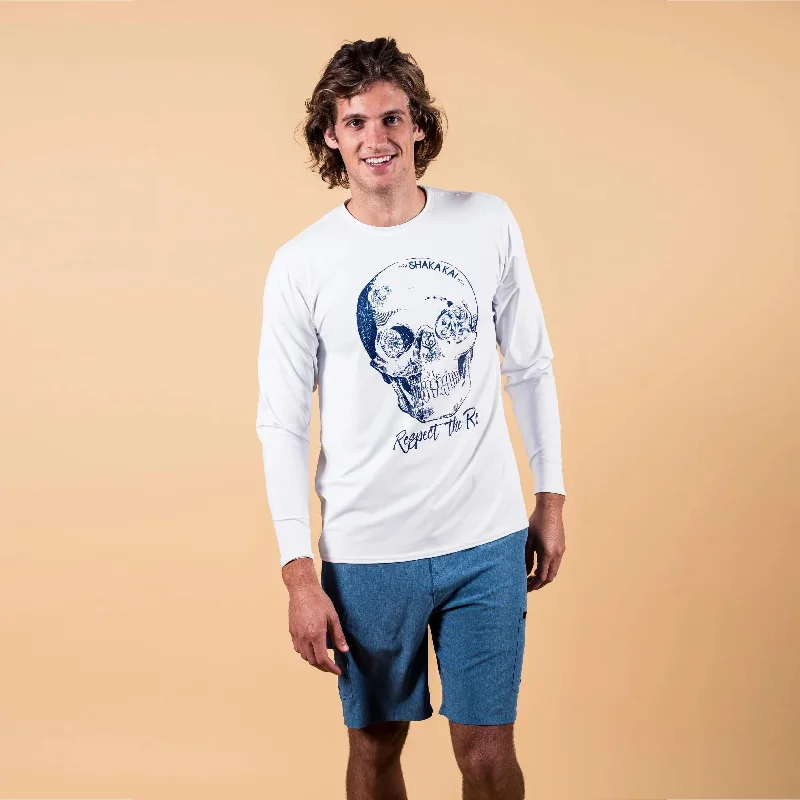 Fashion Selection Skull Vented Long Sleeve Performance Shirt