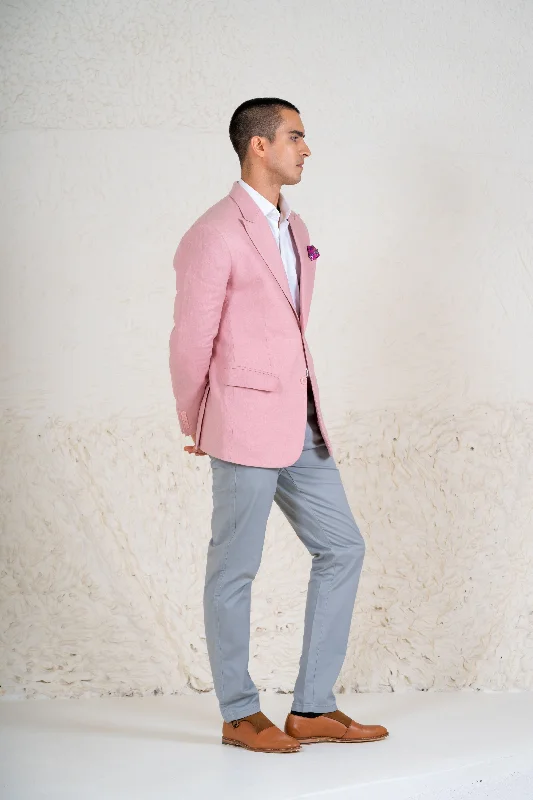 Pink Linen Blazer